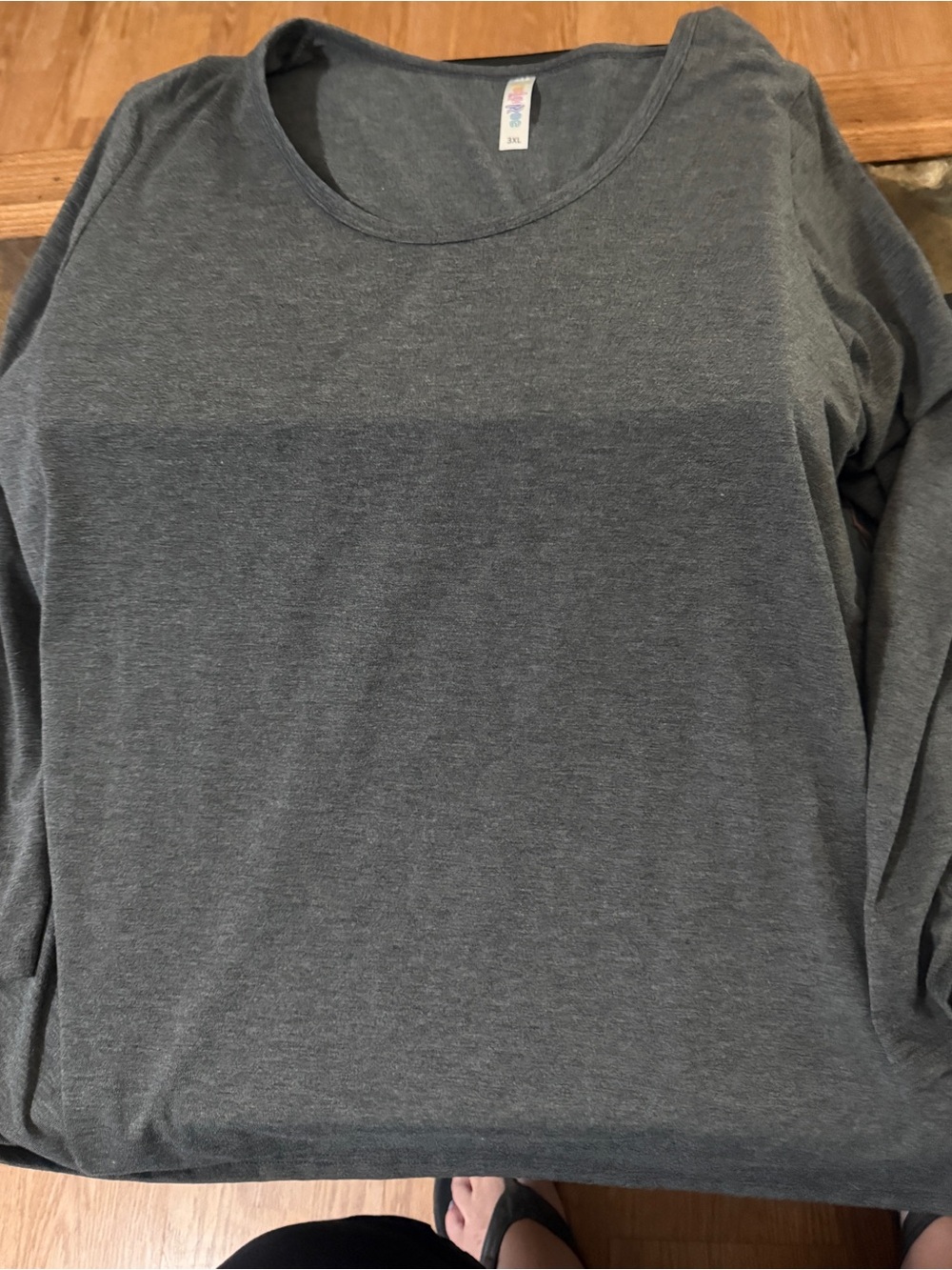 LuLaRoe Women's Long Sleeve Tee - Charcoal Gray